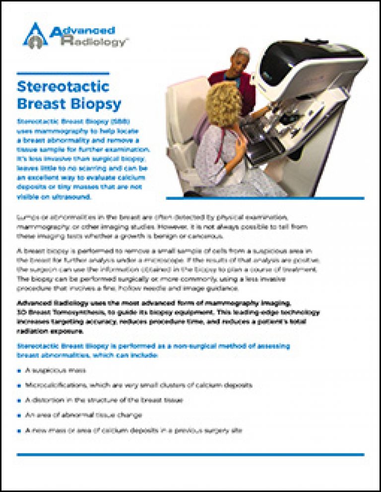 Advanced Radiology Consultants Stereotactic Breast Biopsy 6983